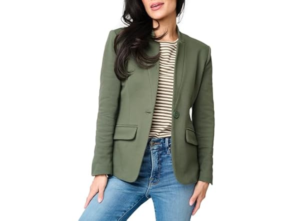 GIBSONLOOK Notch Collar Blazer for Women