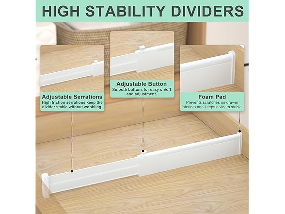 FUNIZE Expandable Drawer Dividers
