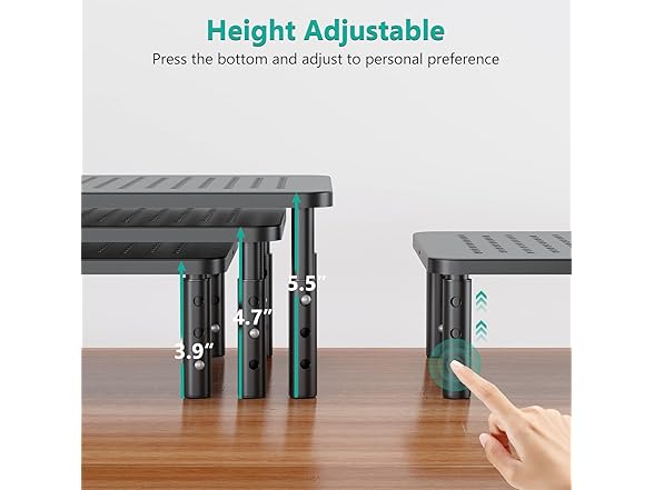 (2 Pack) WALI Desk Monitor Riser