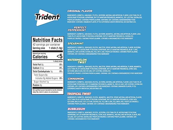 Trident Trident Assorted Gum, 14pc, 21pk