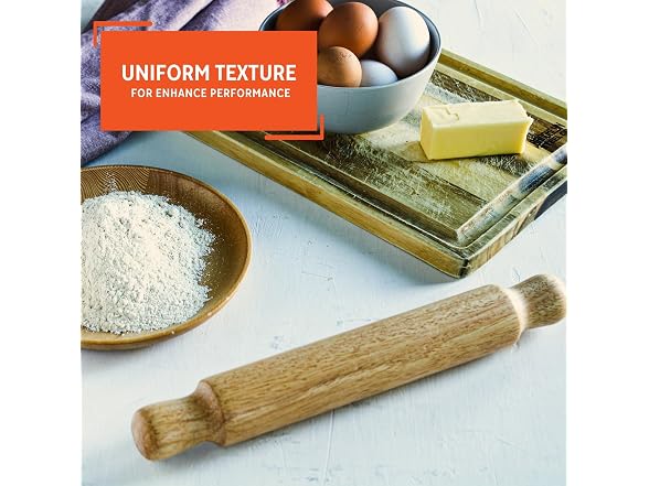IMUSA 12.5 Inch Wood Rolling Pin for Baking