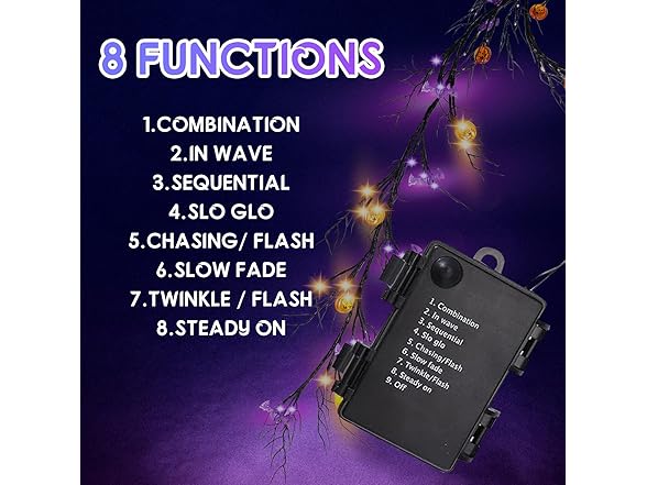 Halloween String Lights Vines Decoration
