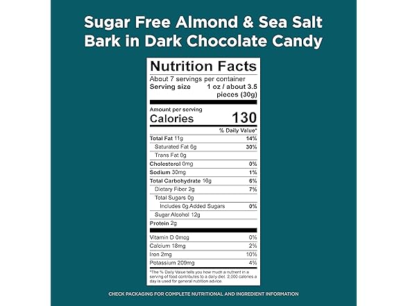Russell Stover SF Dark Choc Almond 7.5oz