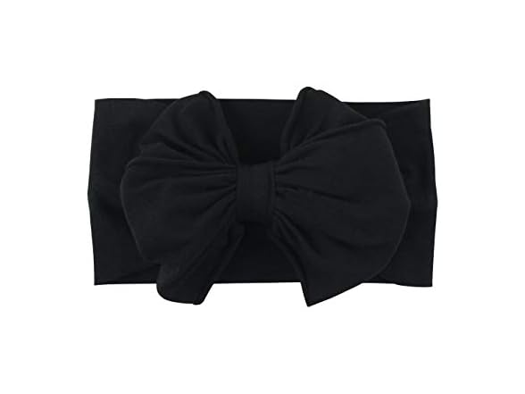 RuffleButts Big Bow Headband Black One Size