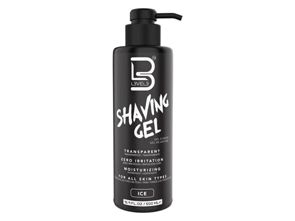 (3 Pack) Level 3 Transparent Shaving Gel, Ice, 16.9 oz