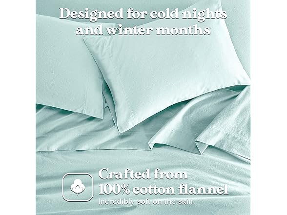 Superior Solid Flannel Cotton Pillowcases, Pillow Case 2Pk