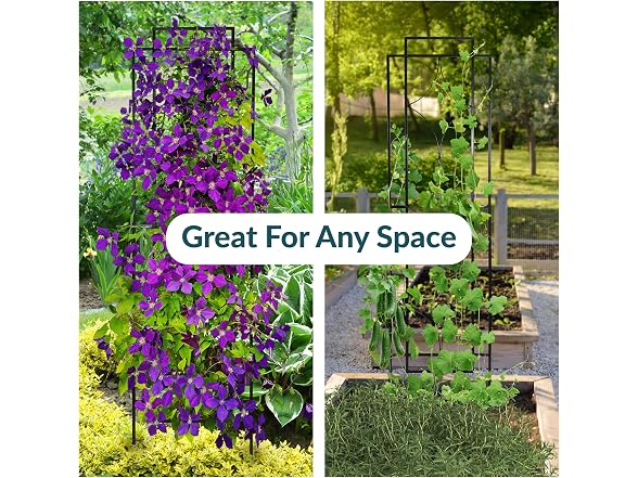 Sunnydaze 2-Piece Chic Diamonds Garden Trellis for Climbing Plants