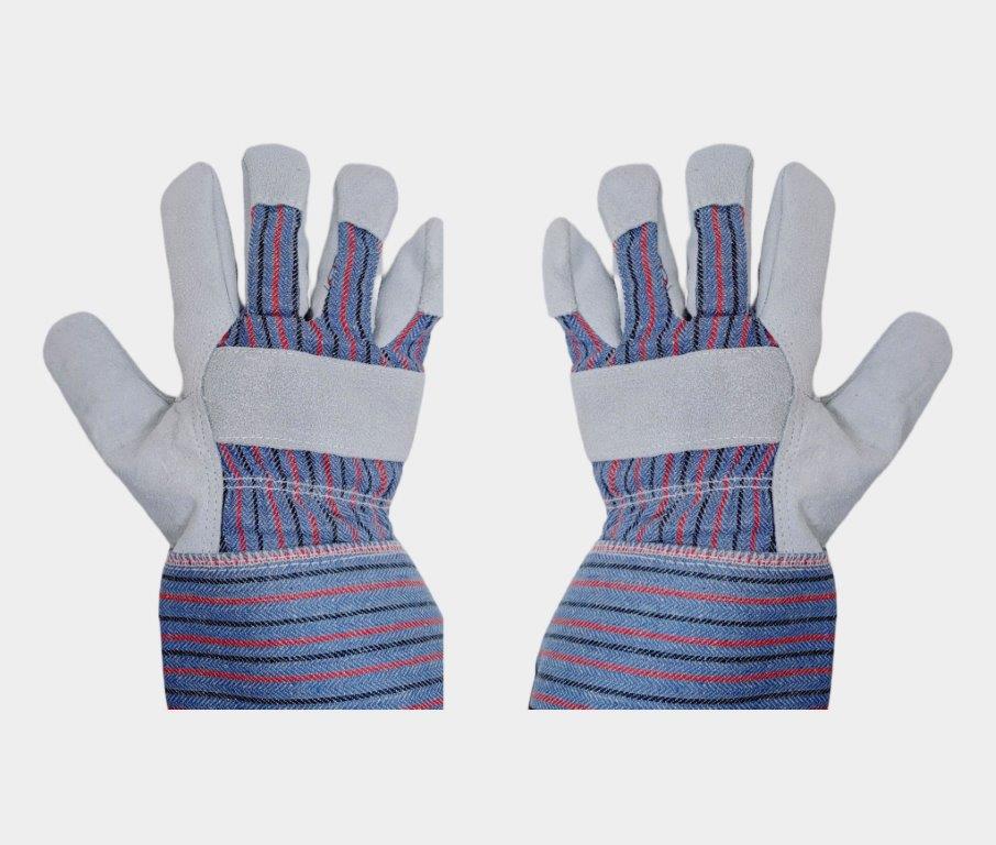 EXXO Split Leather Gloves w/Cuff, Lg - 3 Pair - Gallery 4