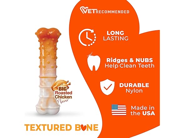 Nylabone Limited Edition 70th Birthday Textured Bone