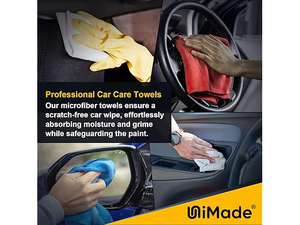 UNIMADE Shop Towels, 150pk, 11.5" White