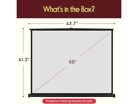 Pyle 50" Portable Tripod Projector Screen