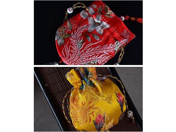 Chinese Sachet Silk Brocade Coin Bags