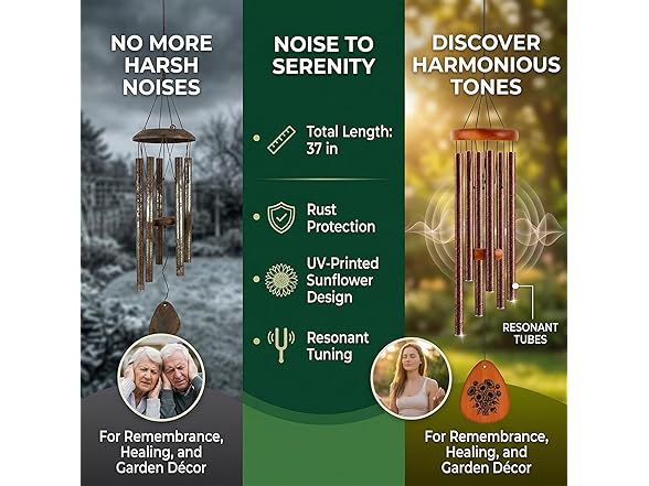 StellaRose W0582 Matte Textured brown Wind Chimesq