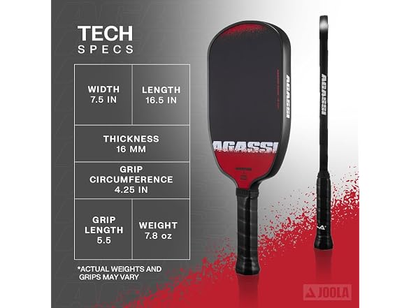JOOLA Agassi Edge SS25 16mm