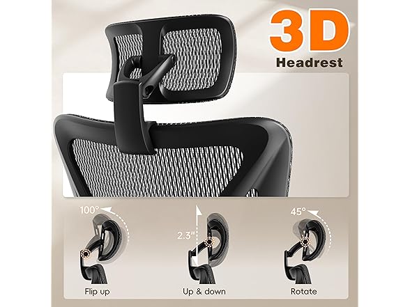 GABRYLLY Ergonomic Office Chair w-Footrest
