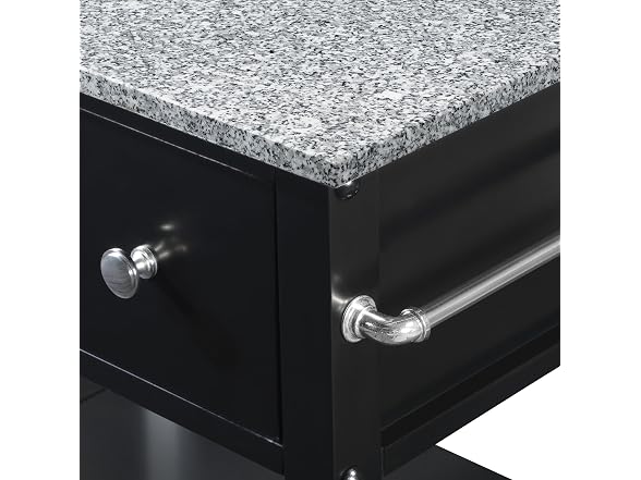 OSP Fairfax Farmhouse Kitchen Cart Black