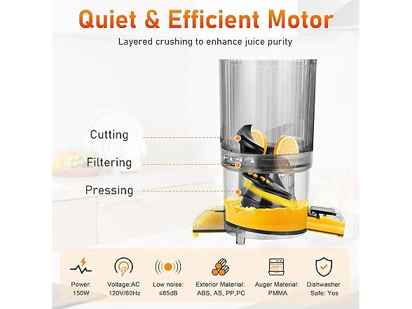 FAB&DELUXE Cold Press Juicer - 34oz