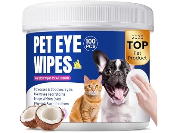 BuddyCheer Pet Eye Cleaning Wipes