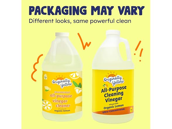 Originally Yellow, Distilled White Vinegar for Cleaning