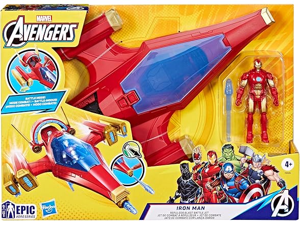Marvel Avengers Iron Man Repulsor Blast Battle Jet