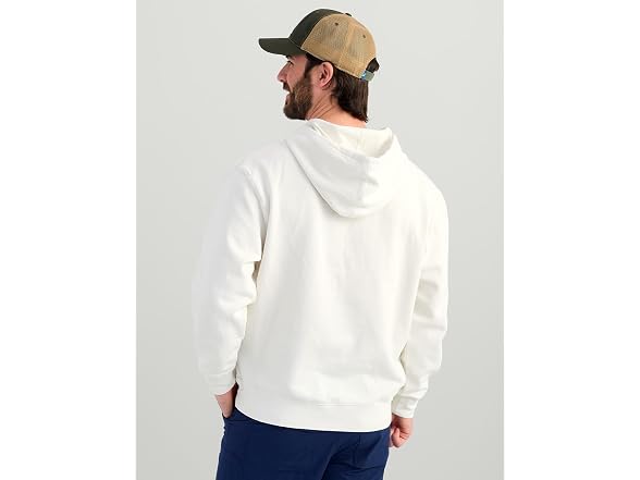 HUK Men's (XL) Mens Cotton Fleece Hoodie Egret