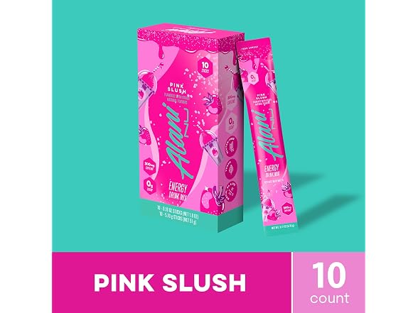 10CT Alani Nu PINK SLUSH Energy Sticks, Energy Drink Powder