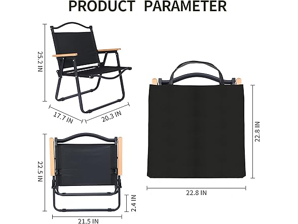 YSSOA Folding Beach Chair w/Storage