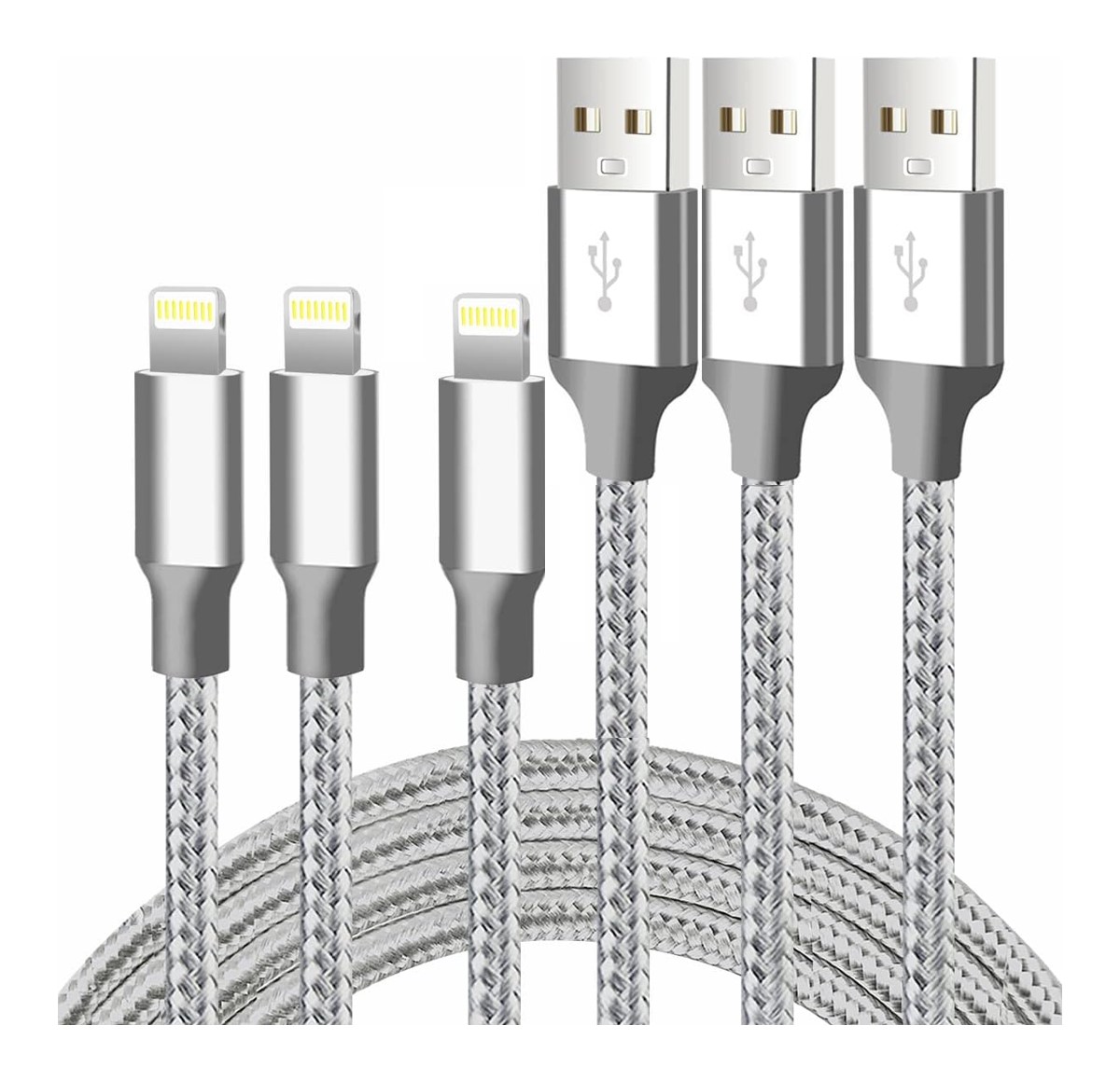 (3 Pack) Digital Basics 10FT Lightning to USB-A Cable - Gallery 8