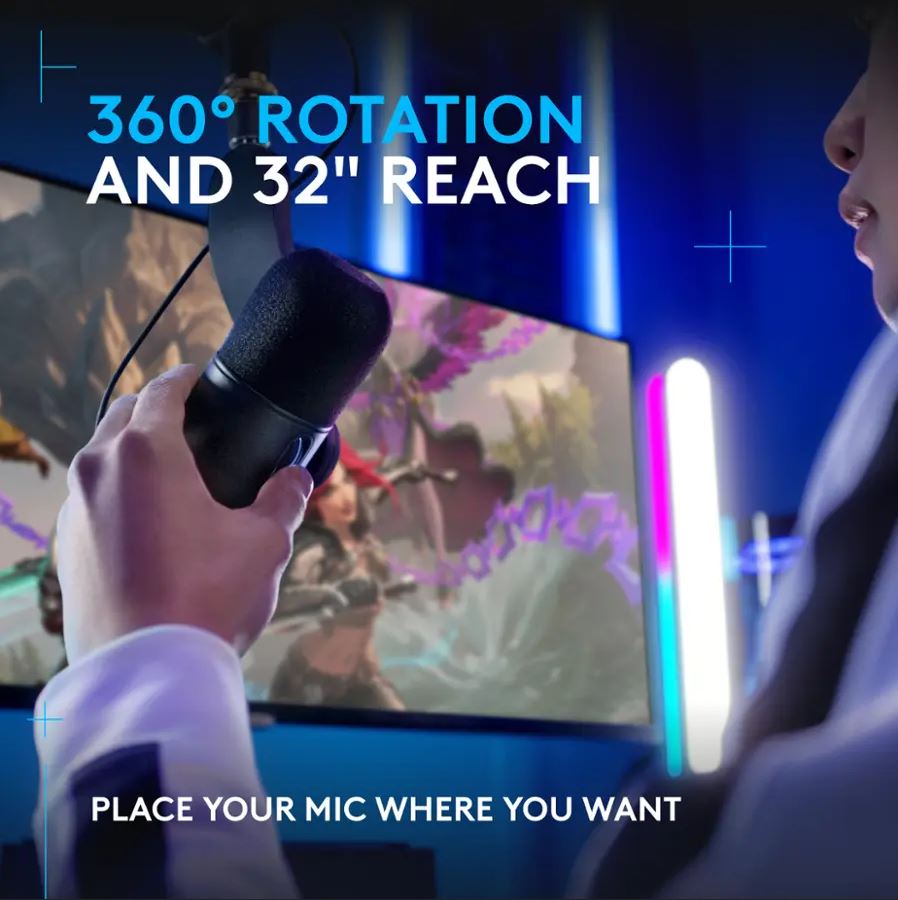 Logitech Yeticaster RGB Mic and Boom Arm - Gallery 8