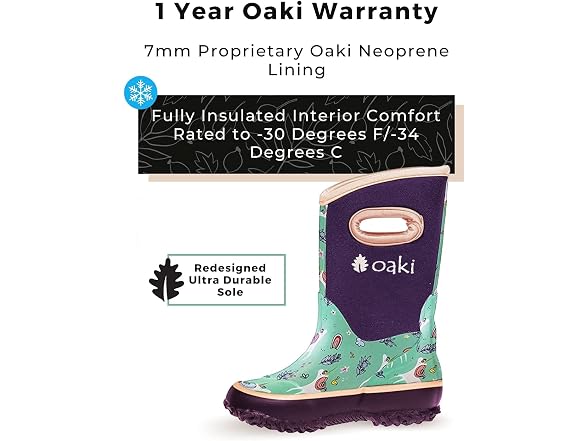 Oaki Kids’ Neoprene Rain Snow Boots