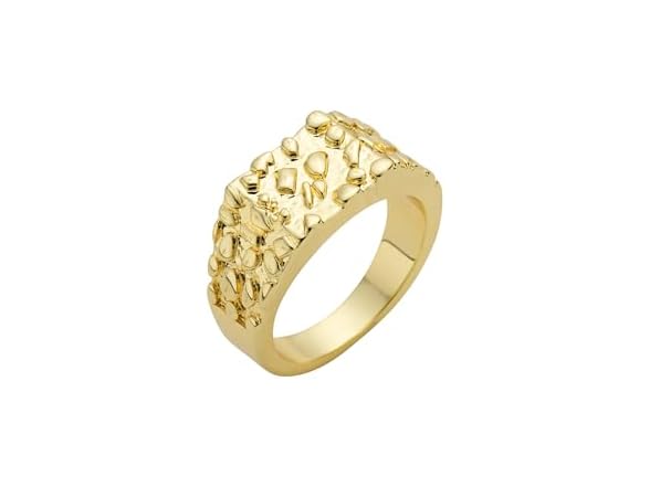 14K Gold Plated Nugget Rings (8)