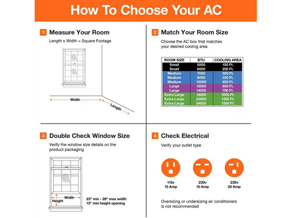 GE APCD08JALW 8,500 (DOE) BTU Portable AC