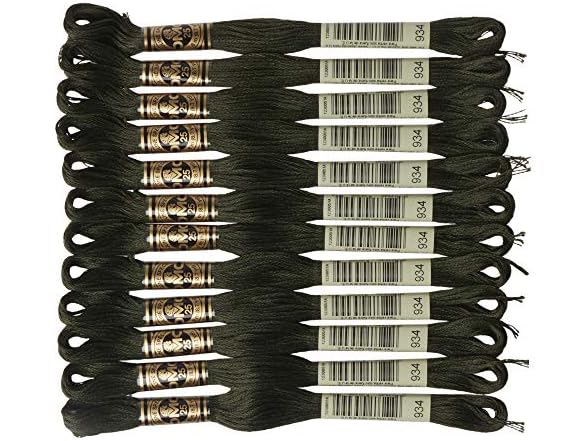 DMC 6-Strand Embroidery Cotton Floss, Black Avocado Green