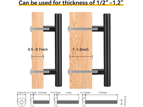 10 Pack 5" Matte Black Cabinet Pulls
