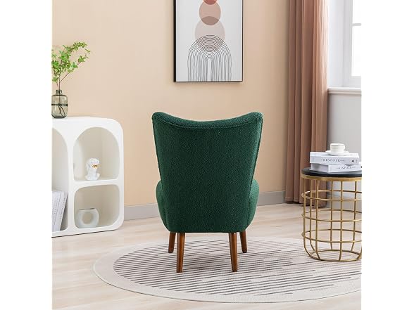 Nuoya Armless Accent Chair Wood Green