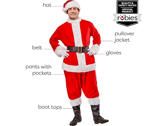 Rubies Flannel Santa Claus Suit for (3X-Large)