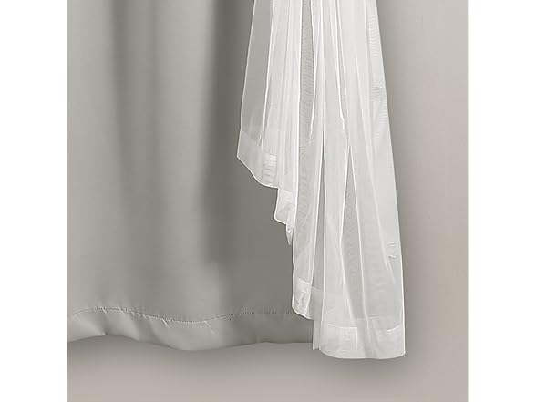 Lush Decor Sheer Grommet Curtains W/ Blackout