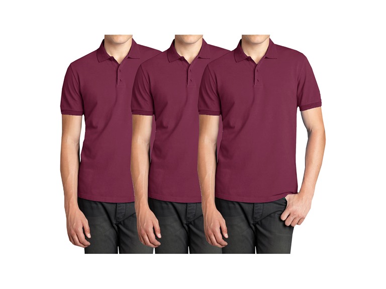 Men's 3-Pack Short Sleeve Pique Polo 