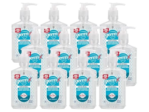 Germ-X Hand Sanitizer Pump 8oz 12pk