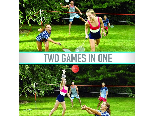 Franklin Sports Volleyball + Badminton Combo Set (Starter)