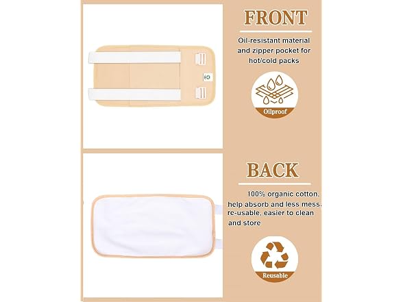 Organic Castor Oil Pack Wrap Reusable Cotton