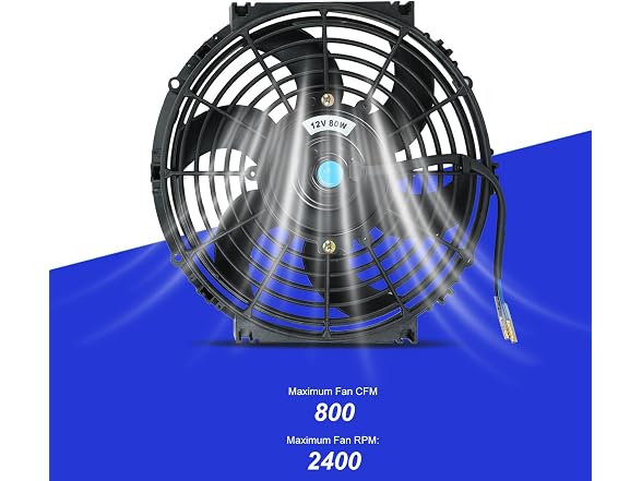 BETTERCLOUD Universal 10 inch Black Slim Fan Kit