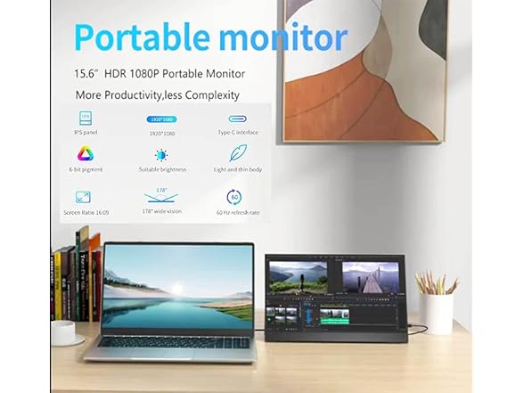 15.6inch FHD 1080P Portable Monitor