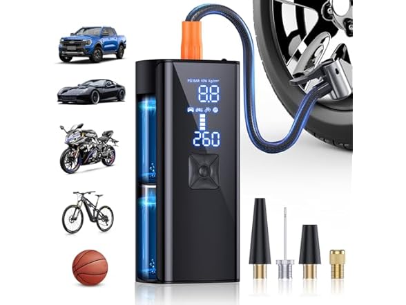 GJOSYOI BC388725070075 Tire Inflator Portable Air Com