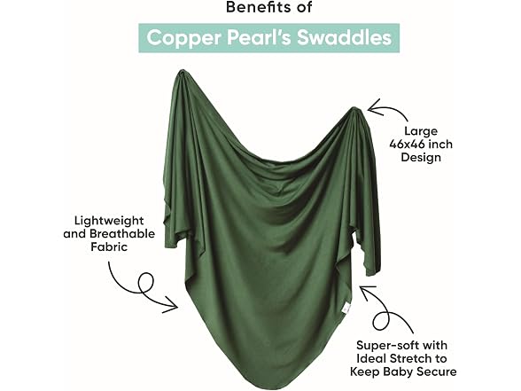 Copper Pearl Swaddle Blankets for Newborns
