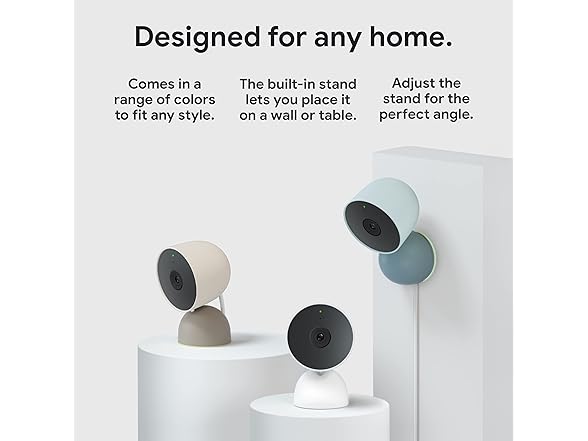 (NEW) Google indoor Nest Security Cam 1080p (Wired) - 2nd Gen