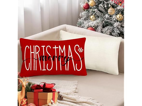 ARGOOFG Christmas Pillow Covers - 12x2
