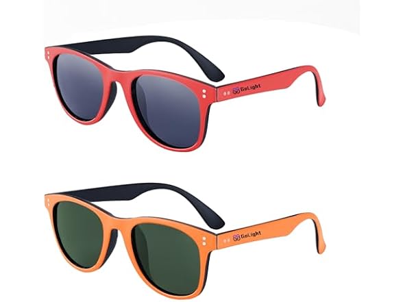 GoLight Polarized Sunglasses Red/Orange 2 Pack