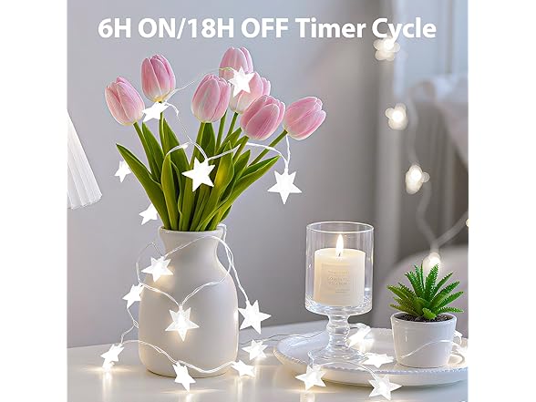 Lakumu Star String Lights Battery Operated, LED