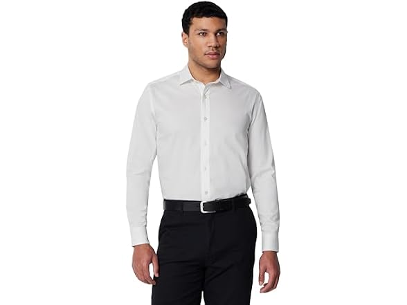 Amazon Essentials Men Stretch Wrinkle Shirt Grey
